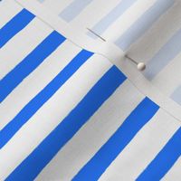  Small Horizontal Painted Stripes White Blue