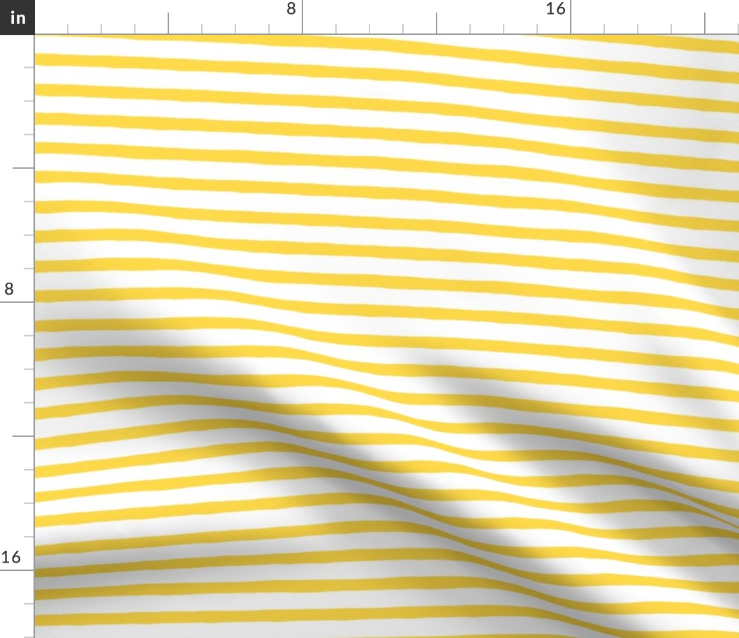  Small Horizontal Painted Stripes White Yellow