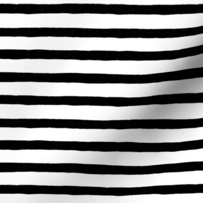  Small Horizontal Painted Stripes White Black