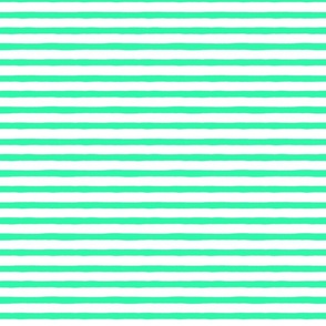  Small Horizontal Painted Stripes White Turquoise