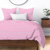  Small Horizontal Painted Stripes White Pink