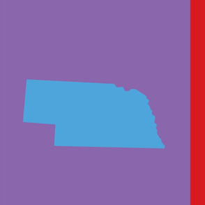 Nebraska Pop Art State Outline Pattern