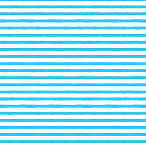  Small Horizontal Painted Stripes White Bright Blue