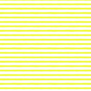  Small Horizontal Painted Stripes White Bright Yellow