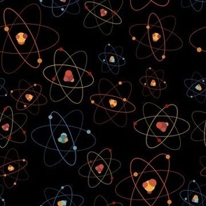 Black science geek atomic midcentury modern space