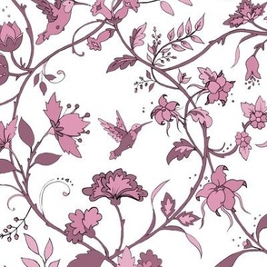 Hummingbird Chintz // rose taupe