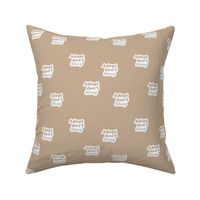 Adopt don't shop - animal shelter and pet adoption saying text design retro seventies style beige latte