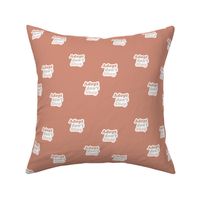 Adopt don't shop - animal shelter and pet adoption saying text design retro seventies style moody coral stone red