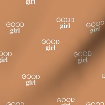 Good girl - sweet minimalist dogs and cats design for pet lovers text saying burnt orange boho cinnamon girls 