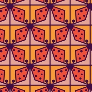 cute geometric ladybugs by rysunki_malunki