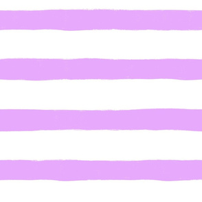 Large Horizontal Painted Stripes White Purple