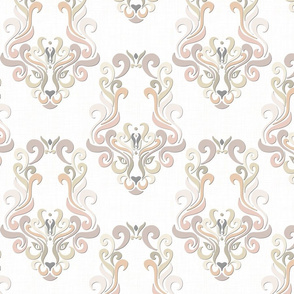 le roi des animaux - modern neutrals lion rococo - big cat