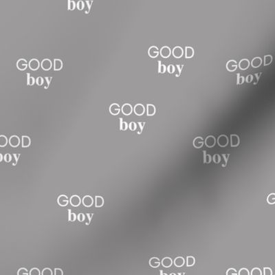 Good boy - sweet minimalist dogs and cats design for pet lovers positive vibes text boys gray