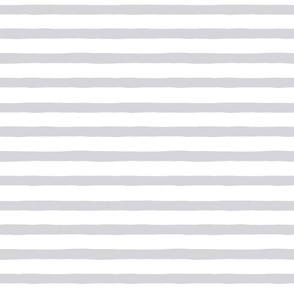 Medium Horizontal Painted Stripes White Gray