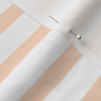 Medium Horizontal Painted Stripes White Apricot