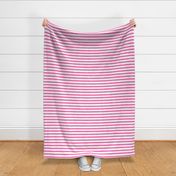 Medium Horizontal Painted Stripes White Pink