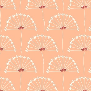 minimal dandelions on peach fuzz by rysunki_malunki