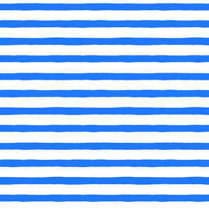 Medium Horizontal Painted Stripes Blue