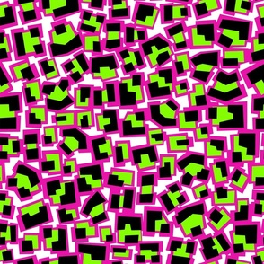 Regular Scale - 80s Geometric Leopard Pink & Neon Green 