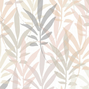 foliage - hand-drawn tropical leaves - modern neutrals