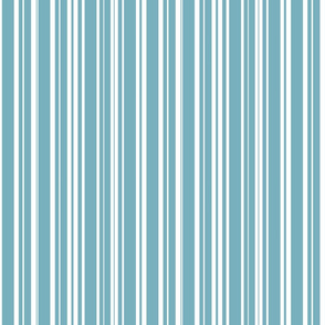 Stripes teal and white