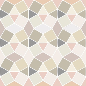 honeycomb - geometric shapes - modern neutrals on white