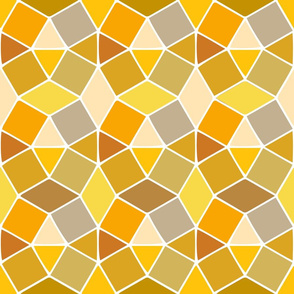 honeycomb - geometric shapes - shades of yellow on white