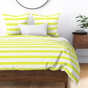 Large Horizontal Painted Stripes White Light Yellow