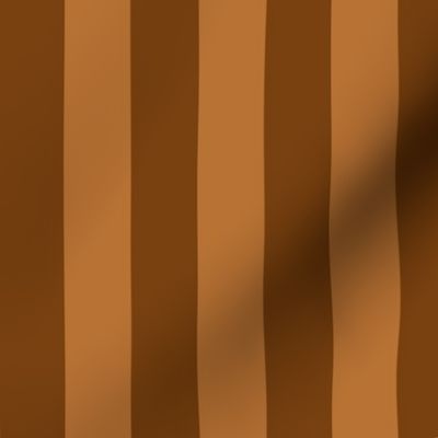 Large Sepia Awning Stripe Pattern Vertical in Copper
