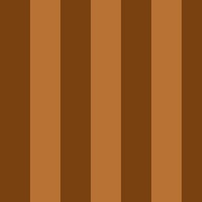 Large Sepia Awning Stripe Pattern Vertical in Copper