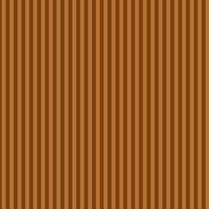 Small Sepia Bengal Stripe Pattern Vertical in Copper