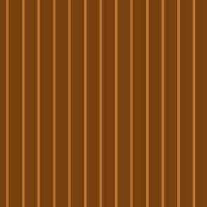 Sepia Pin Stripe Pattern Vertical in Copper