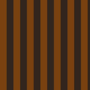 Sepia Awning Stripe Pattern Vertical in Dark Cocoa