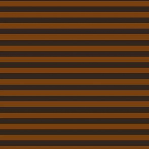 Sepia Bengal Stripe Pattern Horizontal in Dark Cocoa