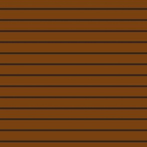 Sepia Pin Stripe Pattern Horizontal in Dark Cocoa