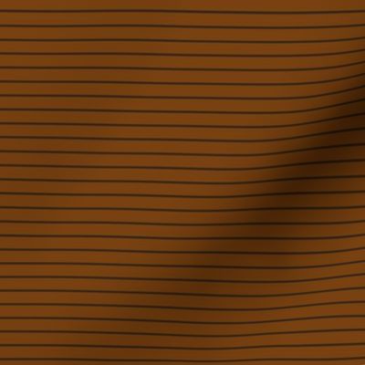 Sepia Pin Stripe Pattern Horizontal in Dark Cocoa