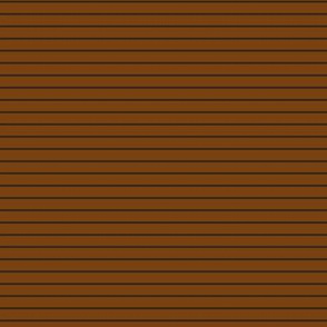 Sepia Pin Stripe Pattern Horizontal in Dark Cocoa