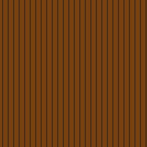 Small Sepia Pin Stripe Pattern Vertical in Dark Cocoa