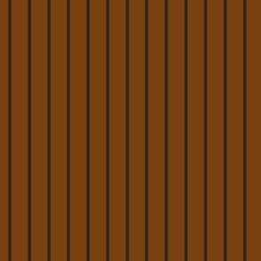 Sepia Pin Stripe Pattern Vertical in Dark Cocoa