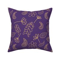 Purple Paisley and Gold