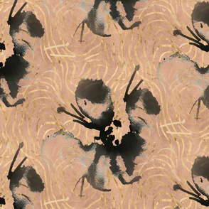 Japandi Abstract Flower - Tan