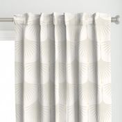 Art Deco Swans - 12" Wide Repeat - Off-White on Off-White