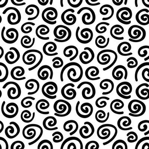 Swirls - Small Scale - Black & White
