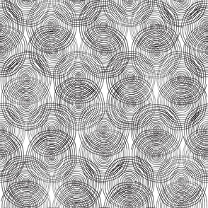 Organic Overlapping Spirals // White