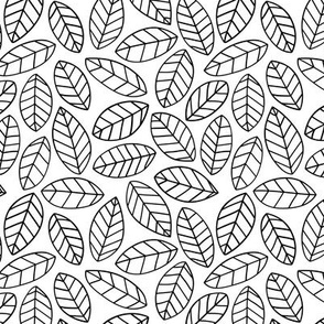 Leaf Outline // Minimalist White