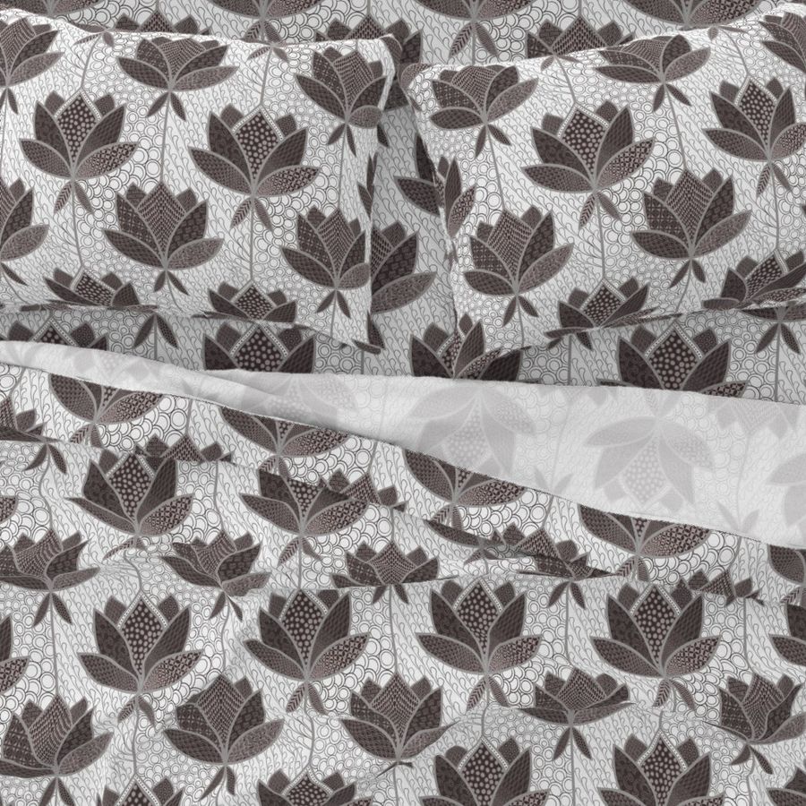 Japanese lotus - grey - large