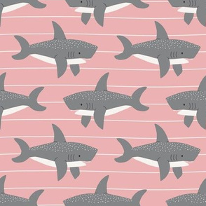 swimming sharks // powder pink