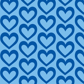 blue cut out hearts large || valentine love sweetheart