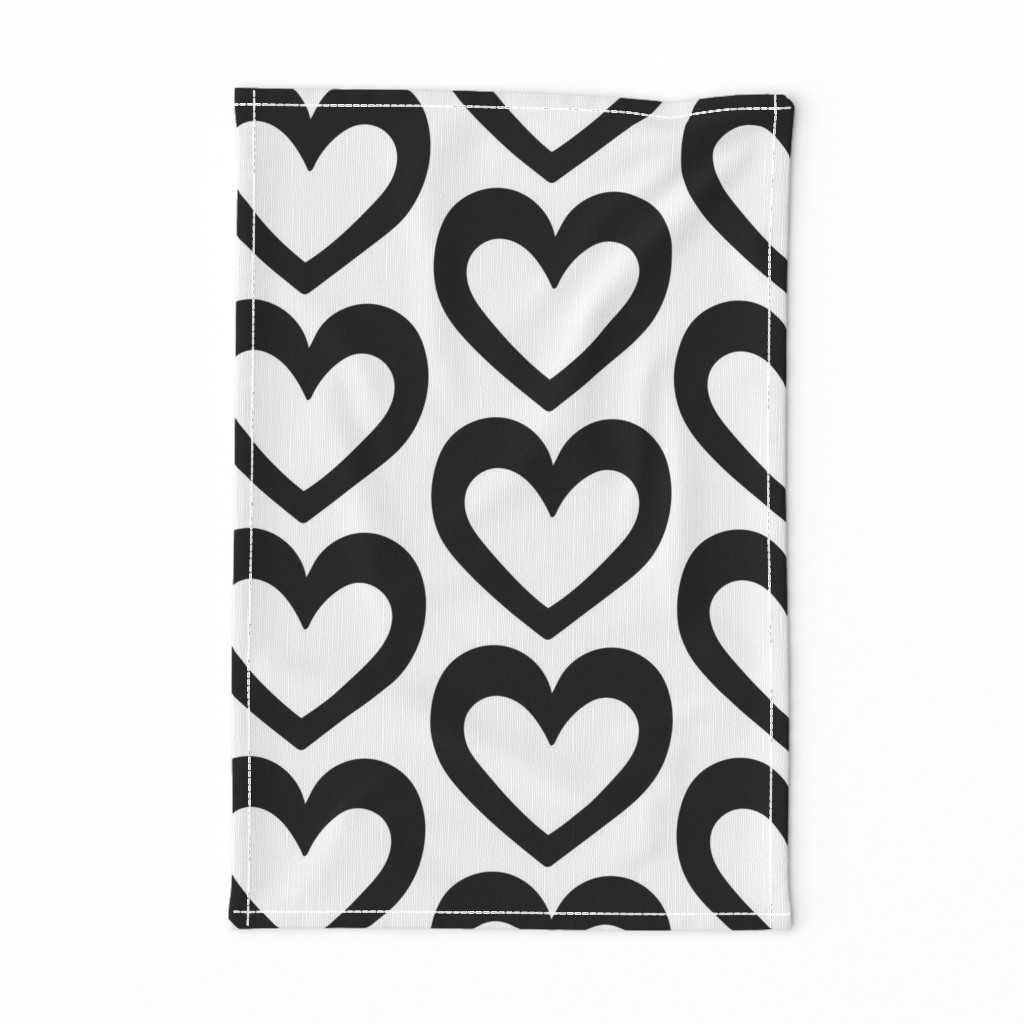 Black and white heart cut-out (extra large)