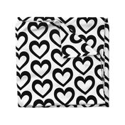 Black and white heart cut-out (extra large)